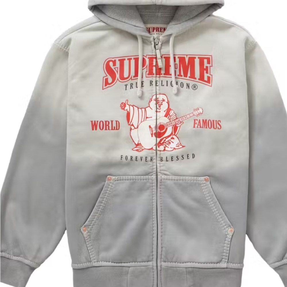 Supreme x True Religion Grey Zip Hoodie